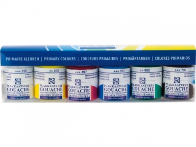 Talens Gouache Extra Fine Quality set with primary colours